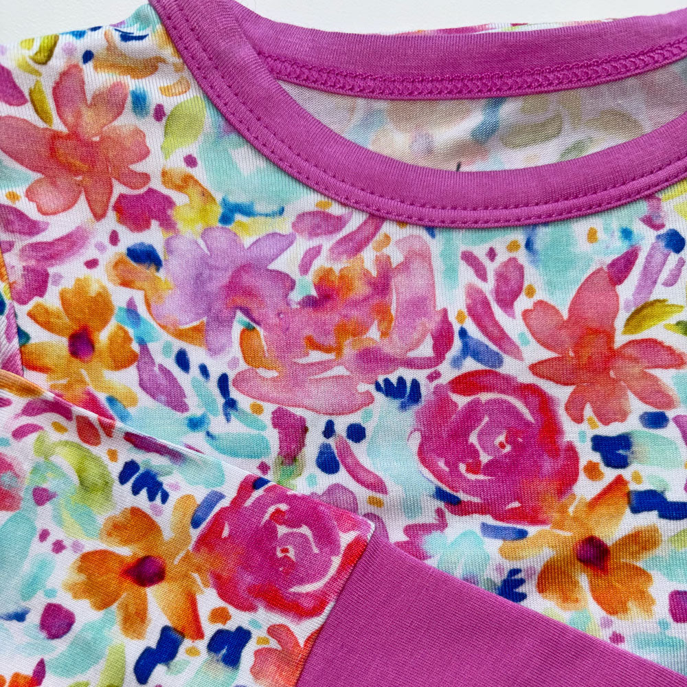 Korrie Floral Bamboo 2-piece Long Sleeve Set