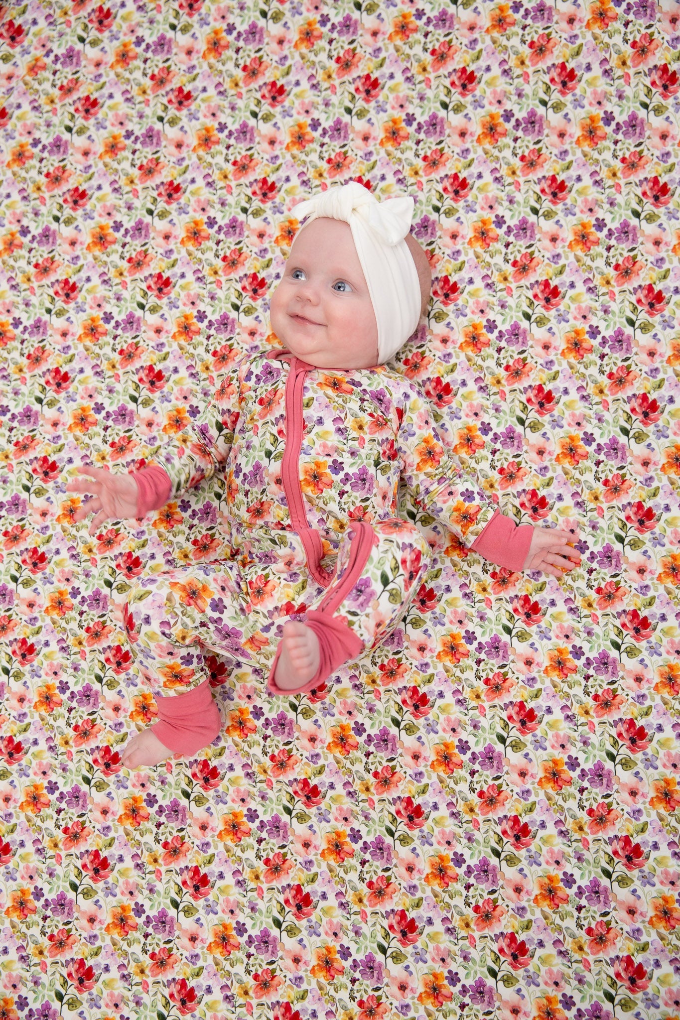 Watercolor Floral Convertible Footie