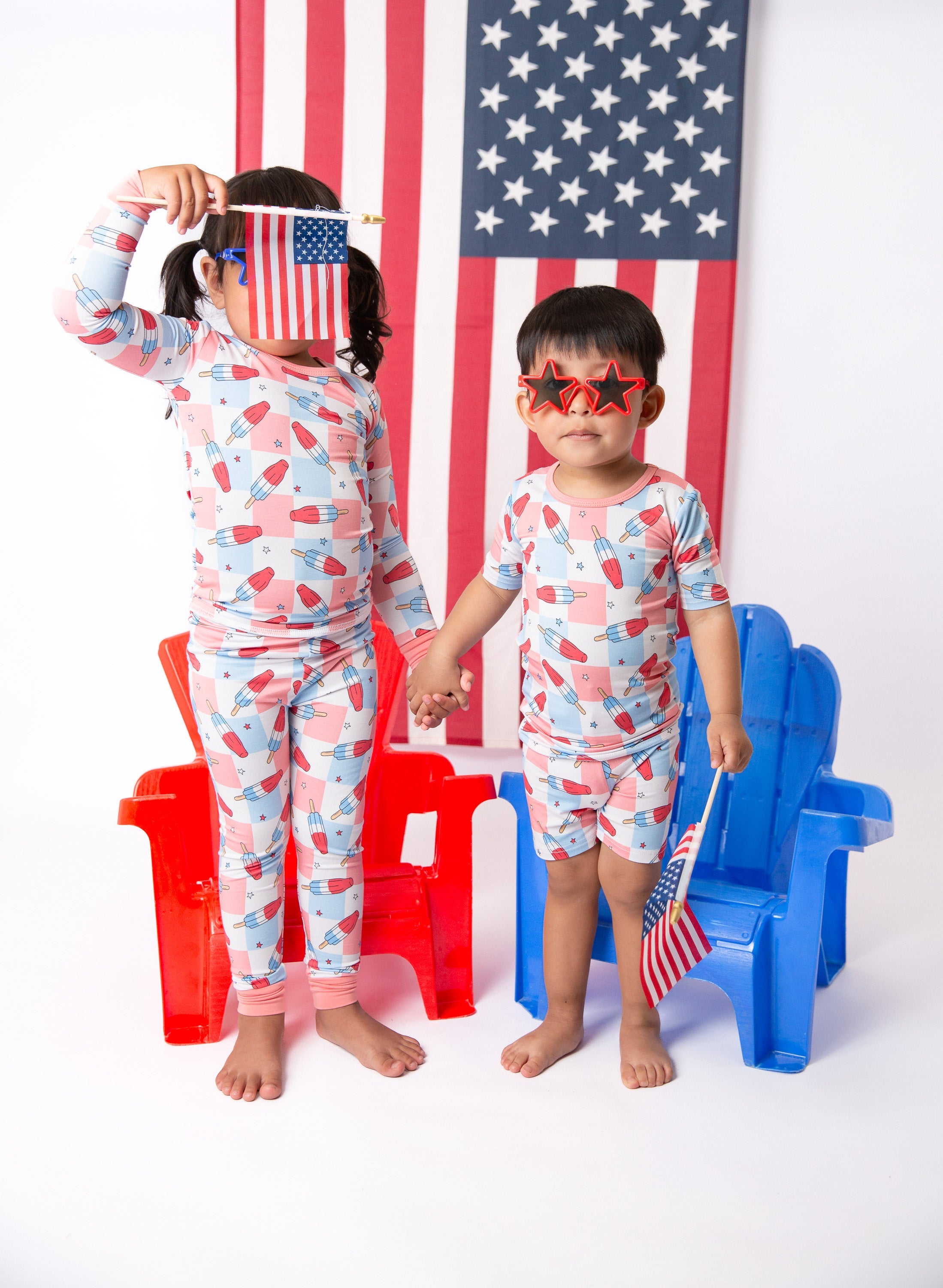 Patriotic Popsicles Bamboo Toddler 2 Piece Set
