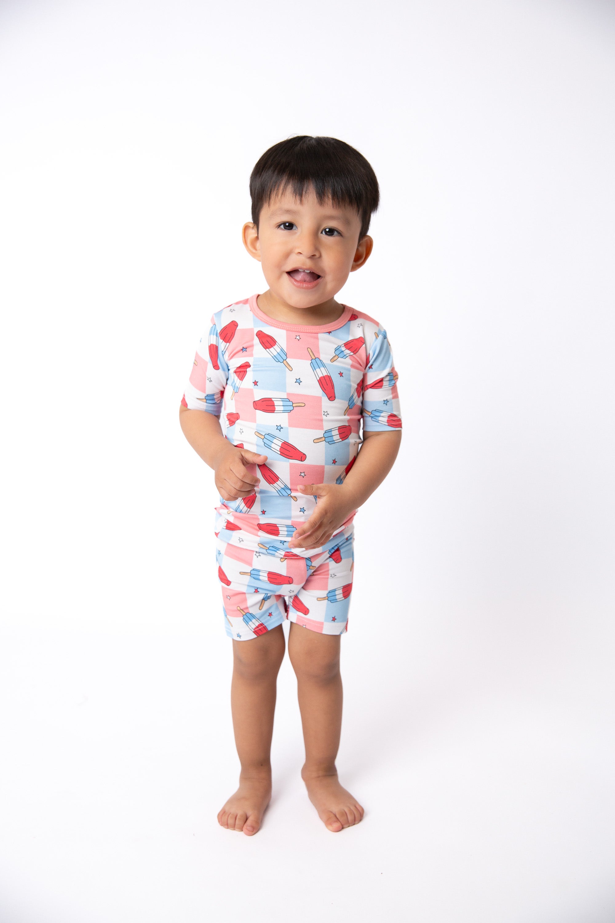 Patriotic Popsicles Bamboo 2- Piece Short Set