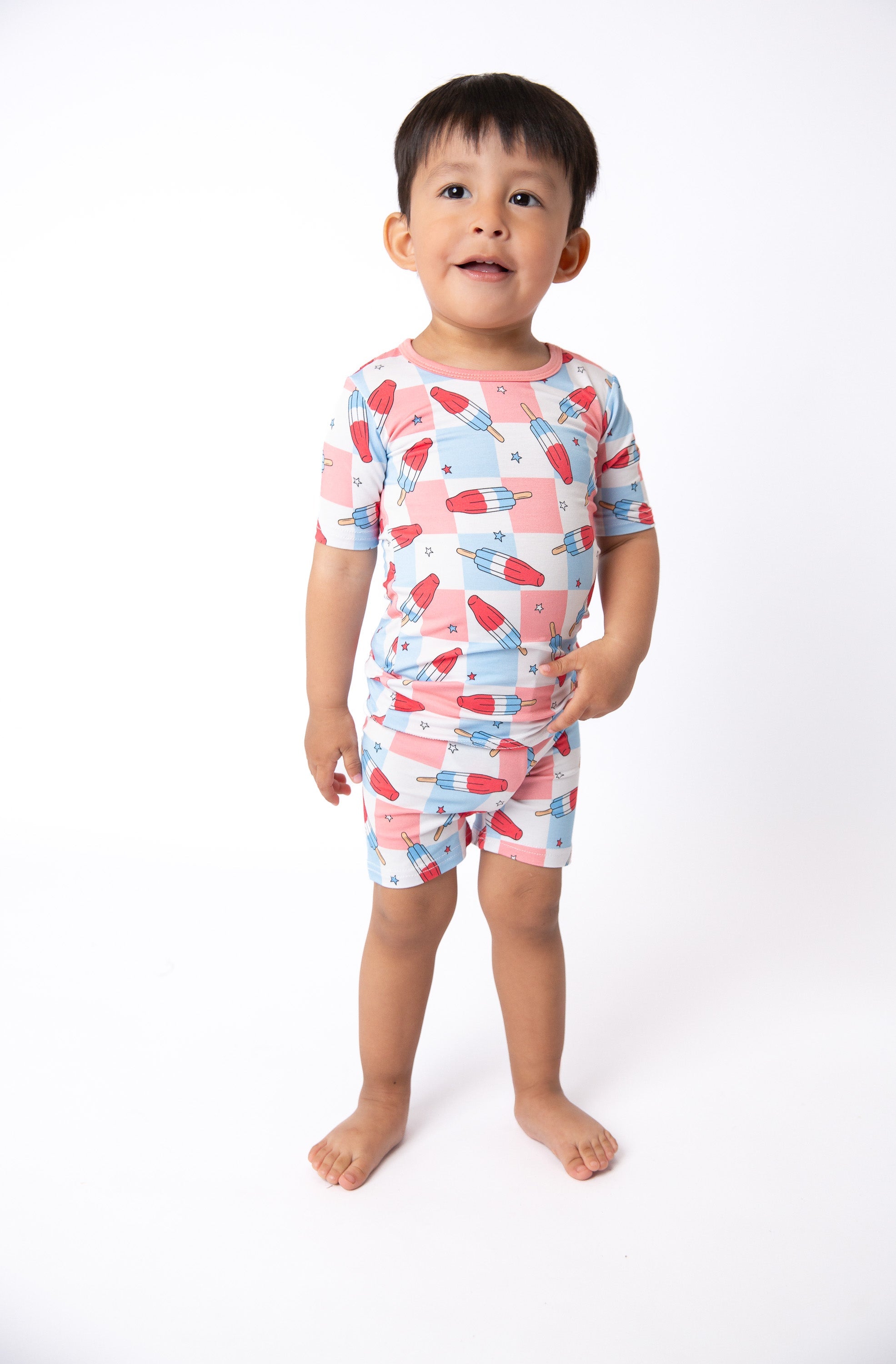 Patriotic Popsicles Bamboo 2- Piece Short Set