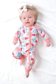 Patriotic Popsicles Bamboo Zipper Romper