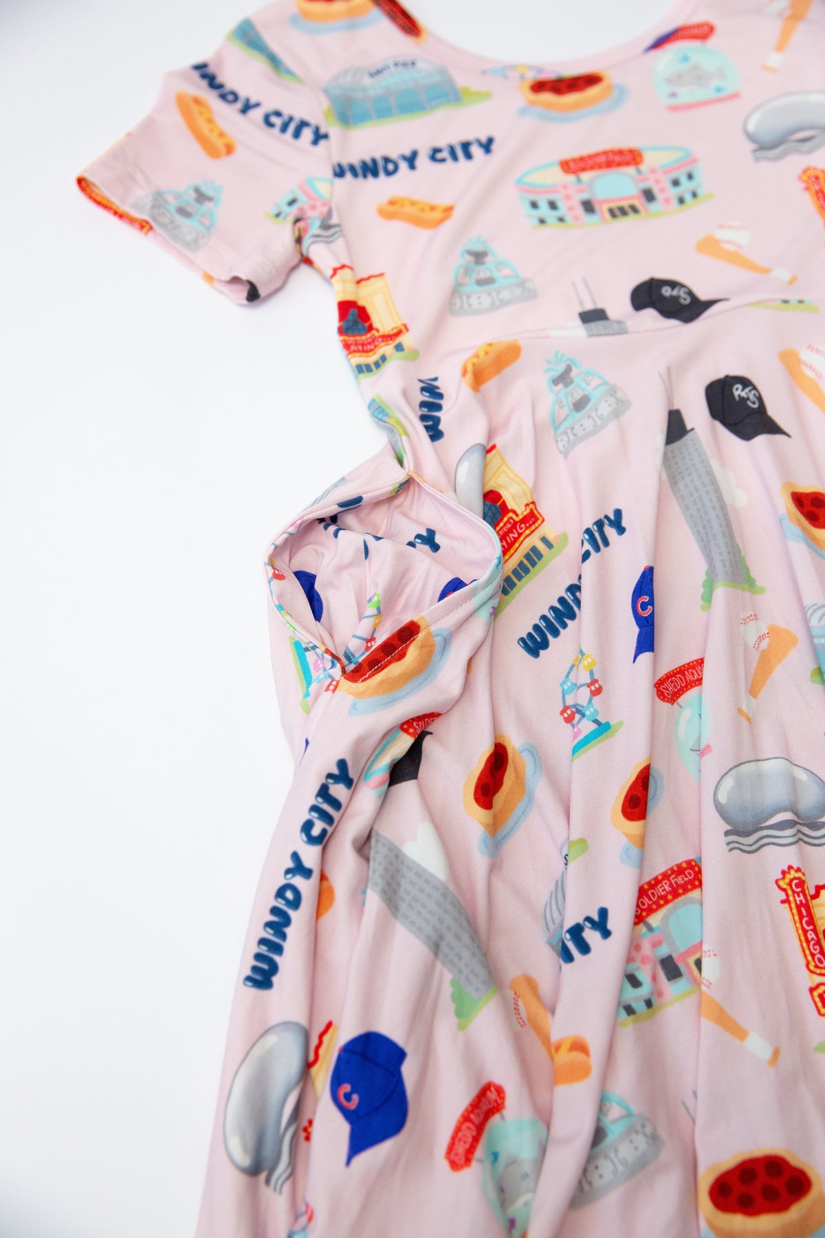My First Windy City™ Pink Twirl Dress | Chicago Bamboo Dress For Girls 18m–2t |
