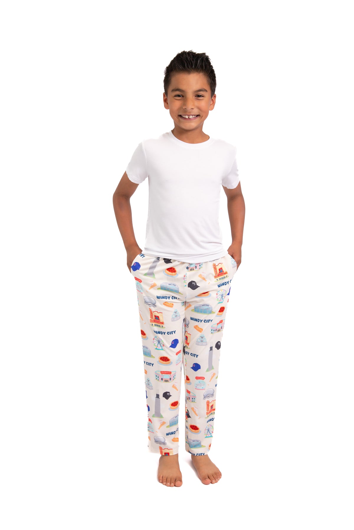 Windy City Chicago Bamboo Pajamas Unisex| Soft Chicago Kids Pajama Set