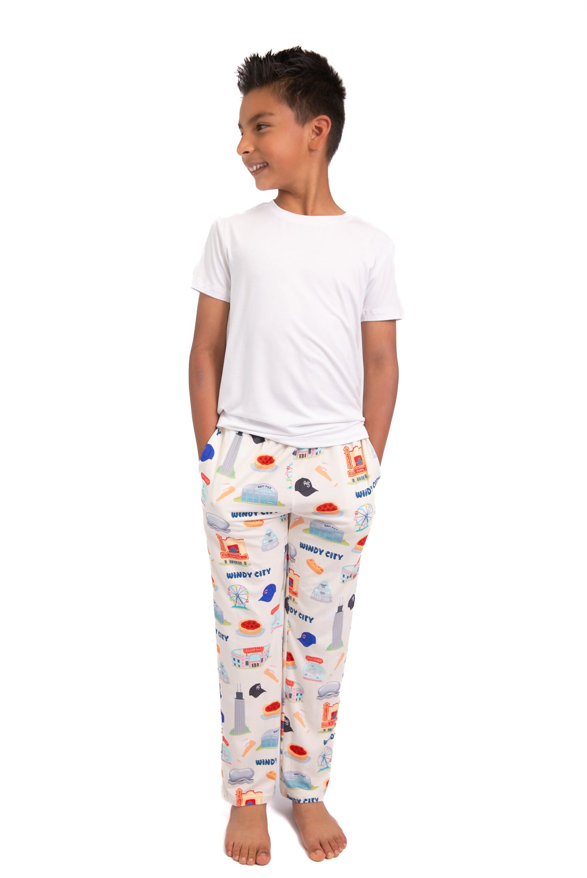 Windy City Chicago Bamboo Pajamas Unisex| Soft Chicago Kids Pajama Set