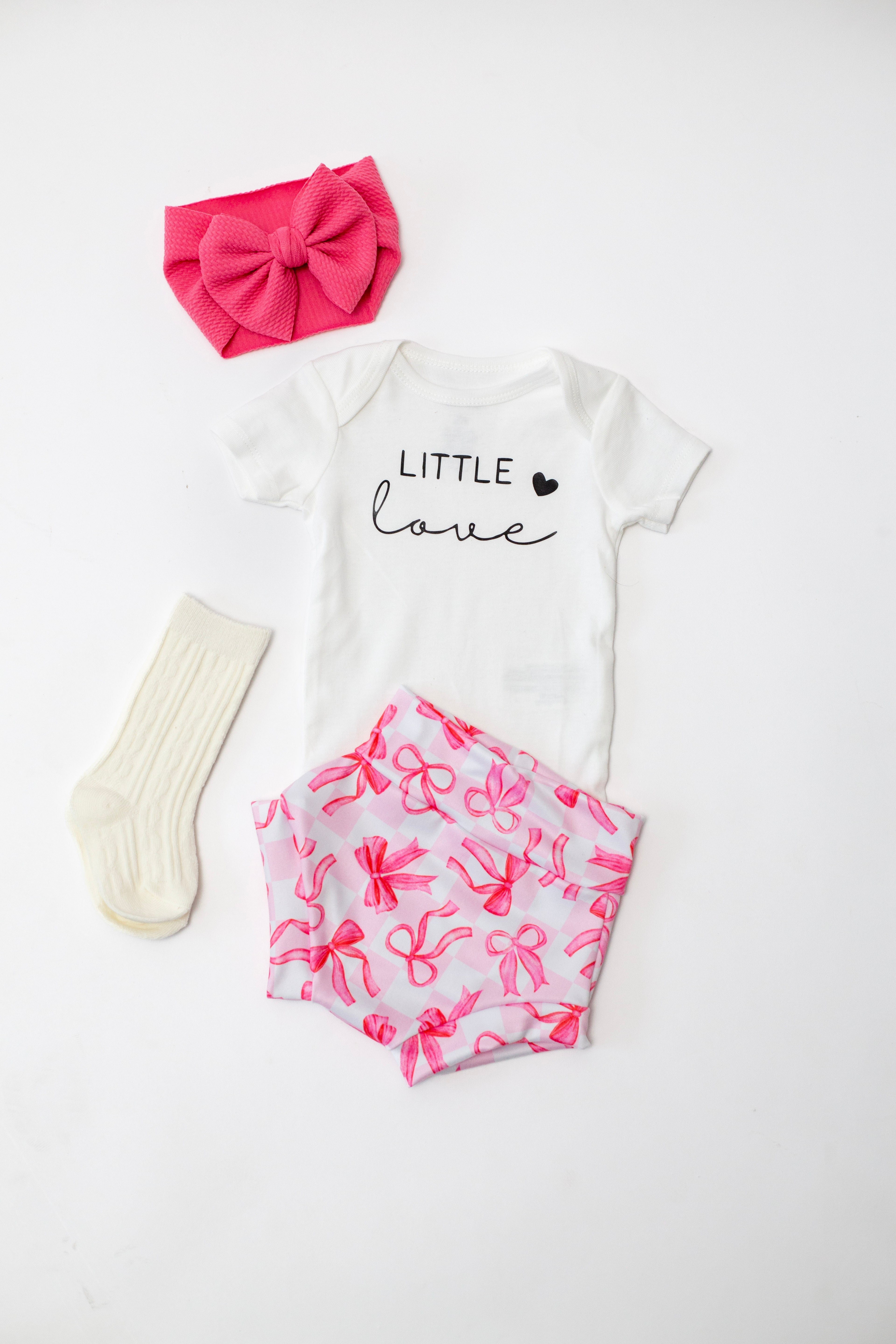 Little Love Pink Bow Bummies Set
