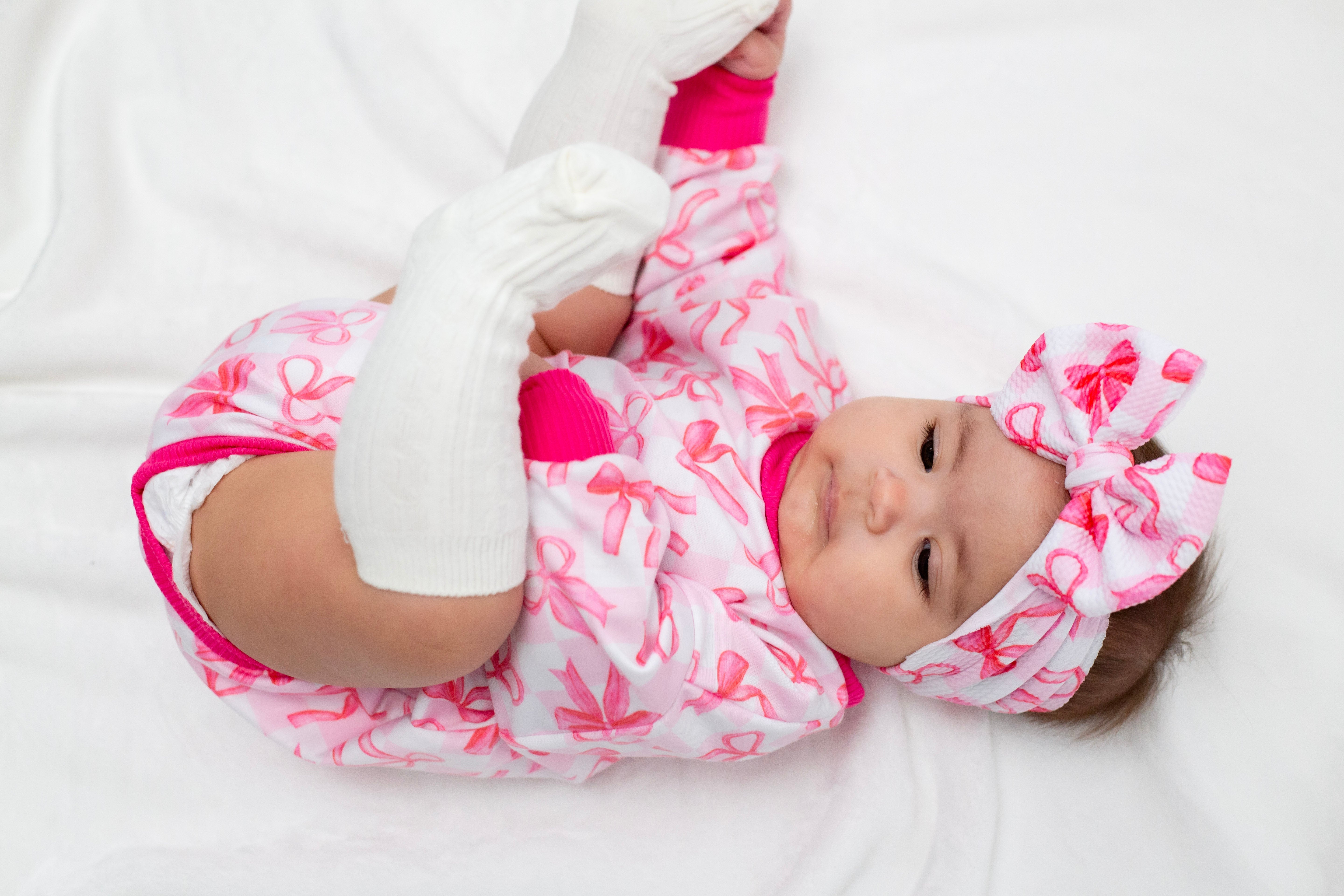 Pink Bows Headwrap Bow