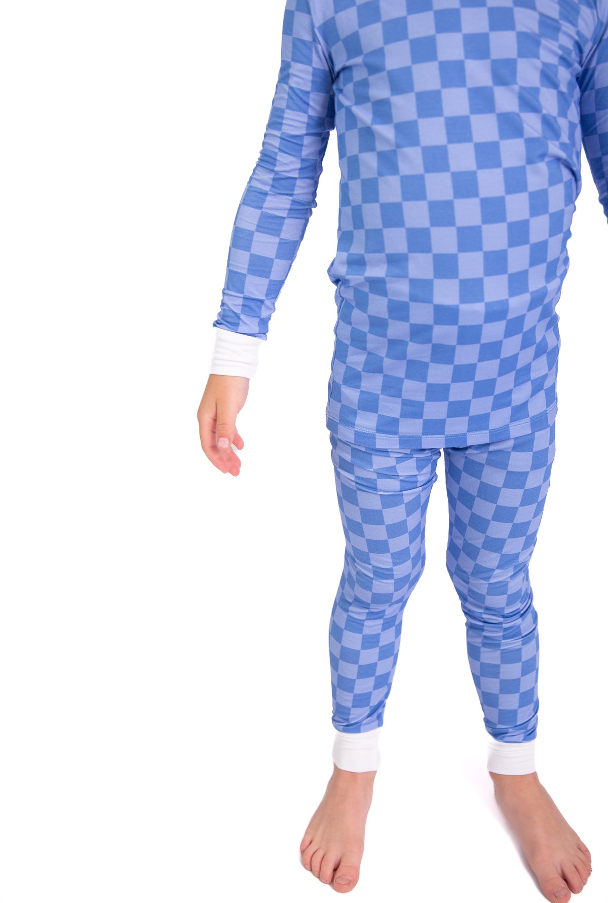 Blue Checkered Bamboo 2-piece Pajamas | Soft, Breathable Kids Pj Set