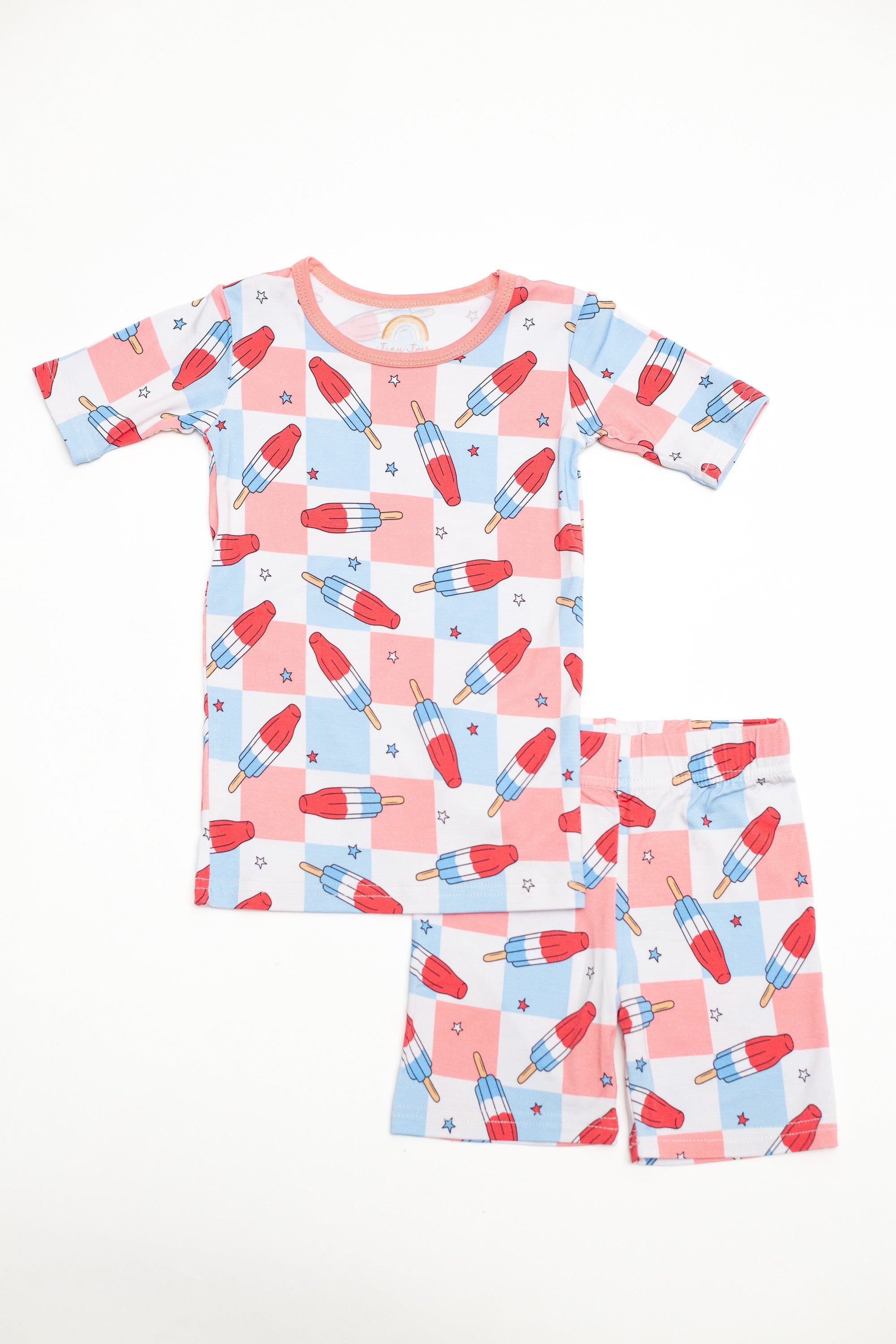 Patriotic Popsicles Bamboo 2- Piece Short Set