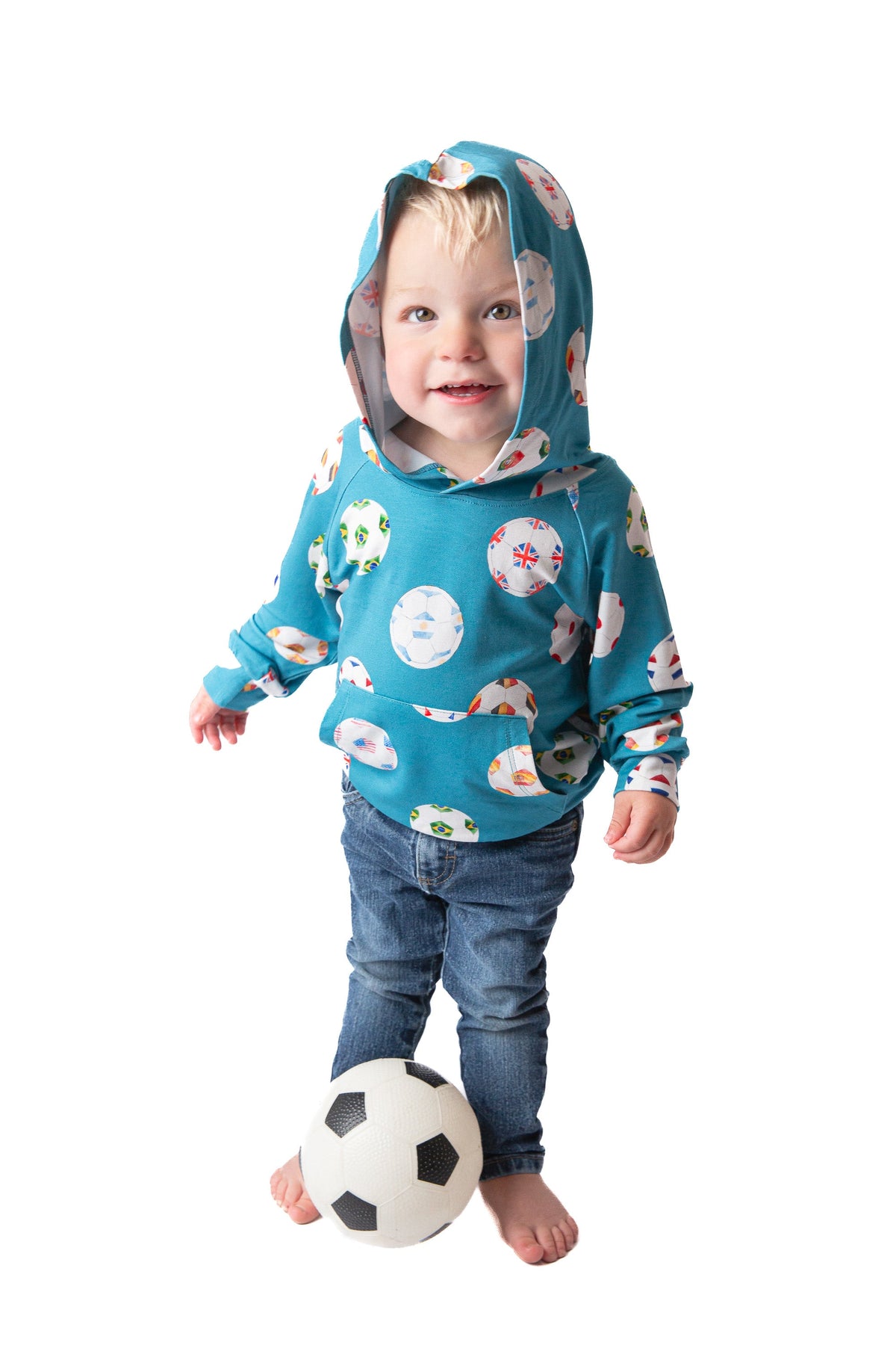 My First Soccer Outfit Bamboo Soccer Hoodie | Unisex Kids Hoodie Ages 18m–6y