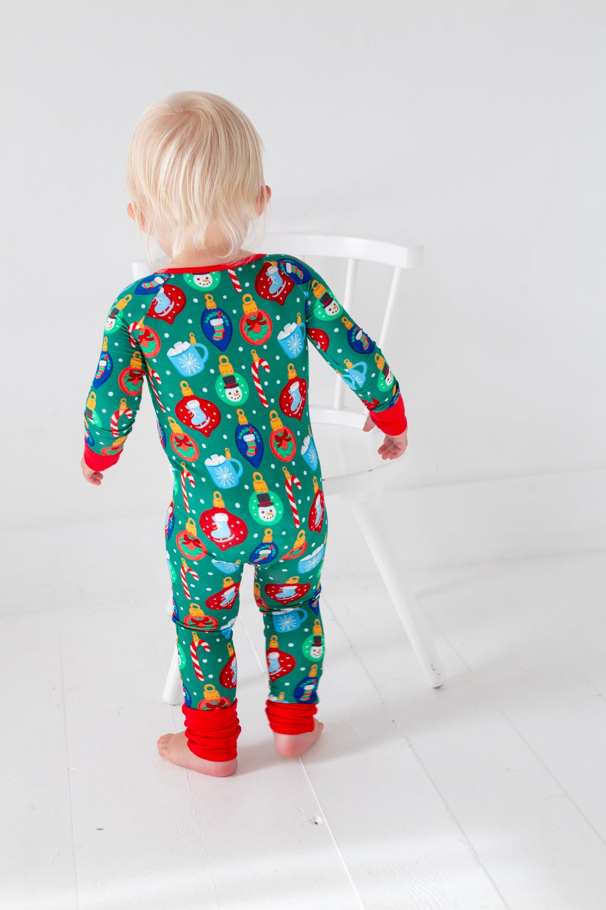 My First Christmas Baby Onesies: Bamboo Double Zip Romper