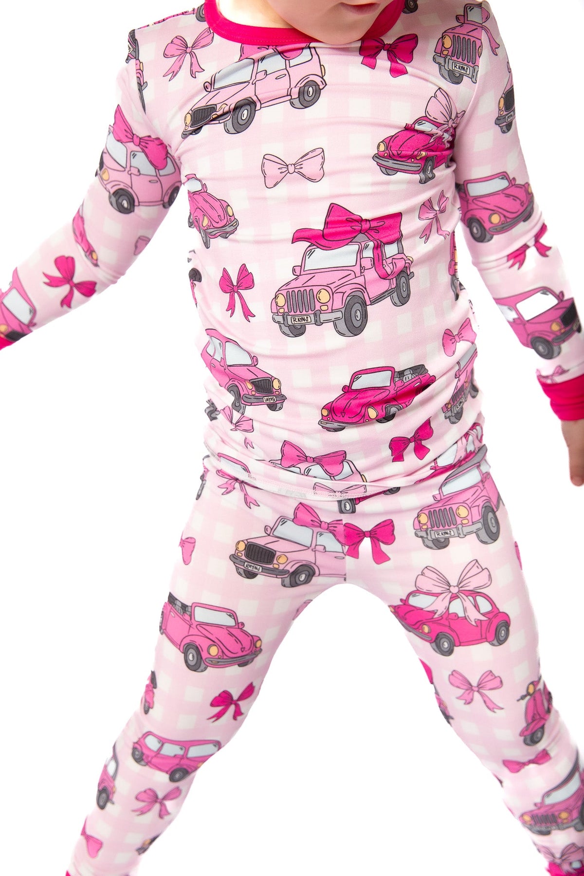 My First Pink Car Bamboo Two Piece Pajamas | Girls Pjs