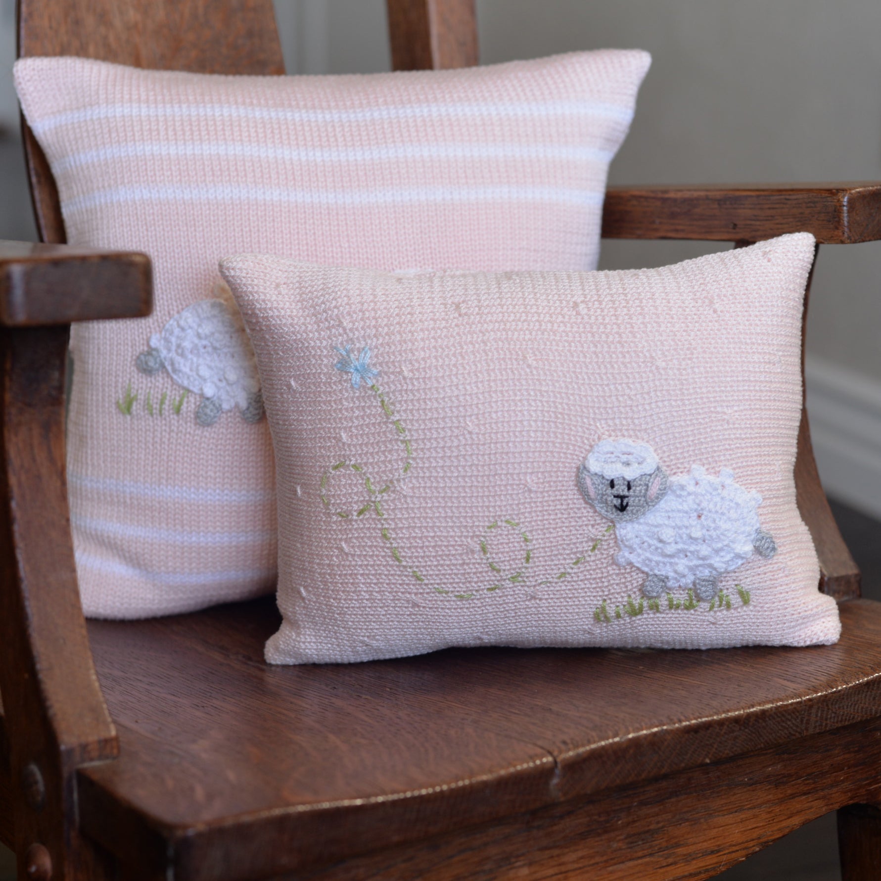 Lamb Mini Pillow, Pink