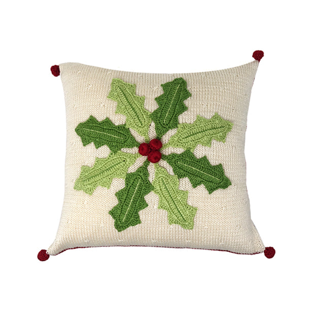 Holly Pinwheel 10" Pillow