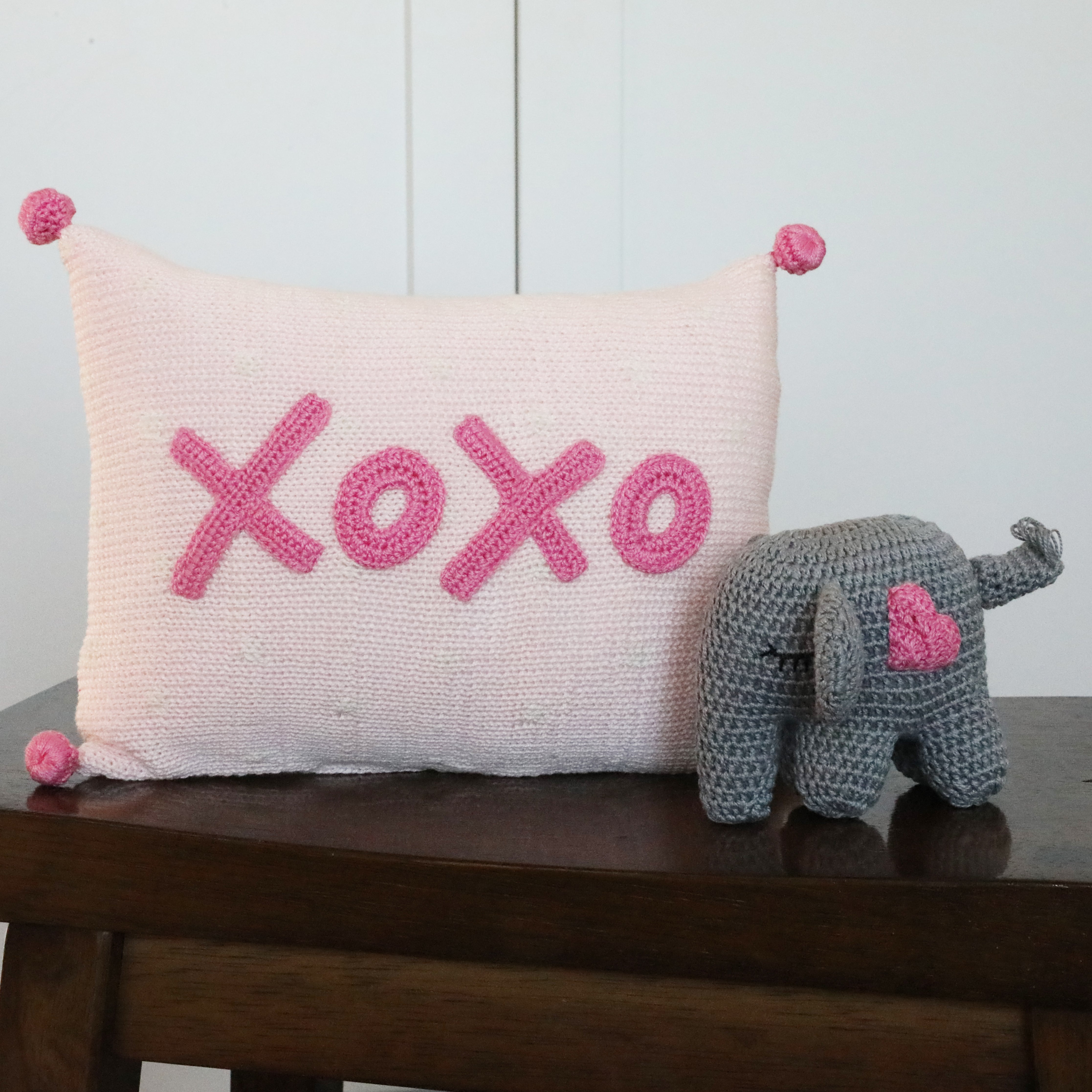 Crochet Elephant, Pink