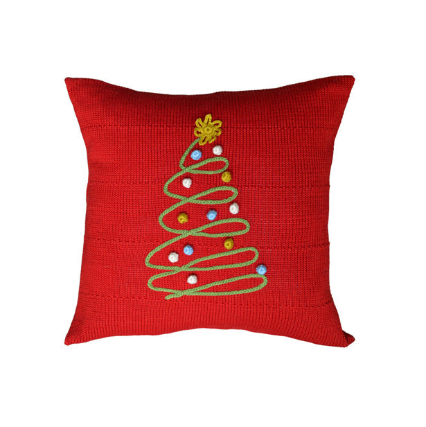 Spiral Holiday Tree Pillow 12"