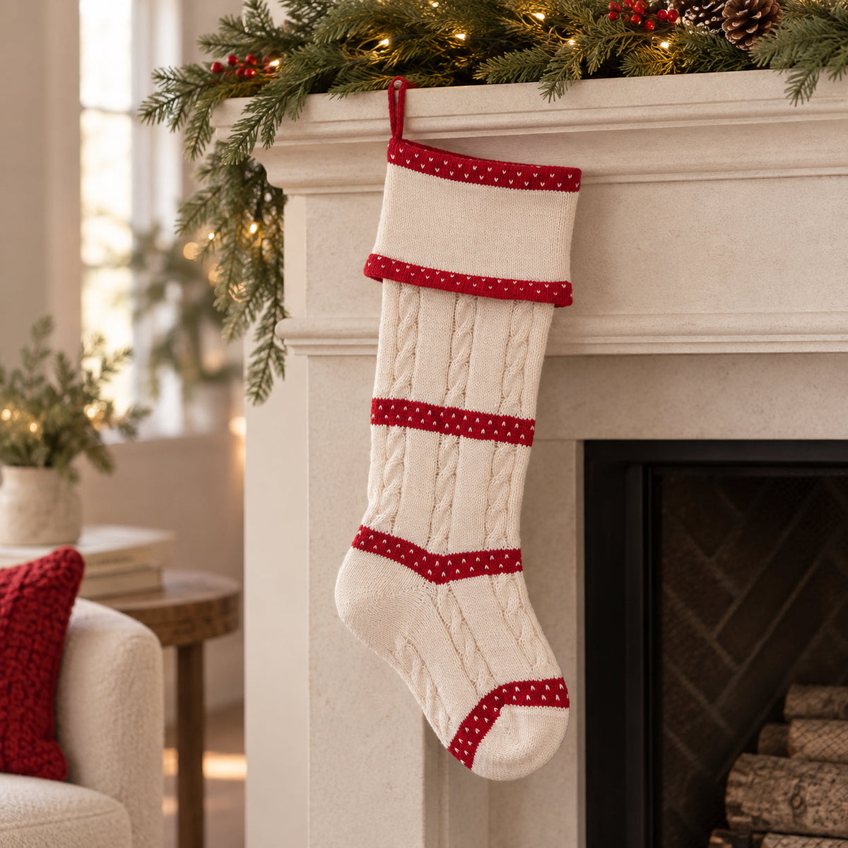 Cable-knit Stocking