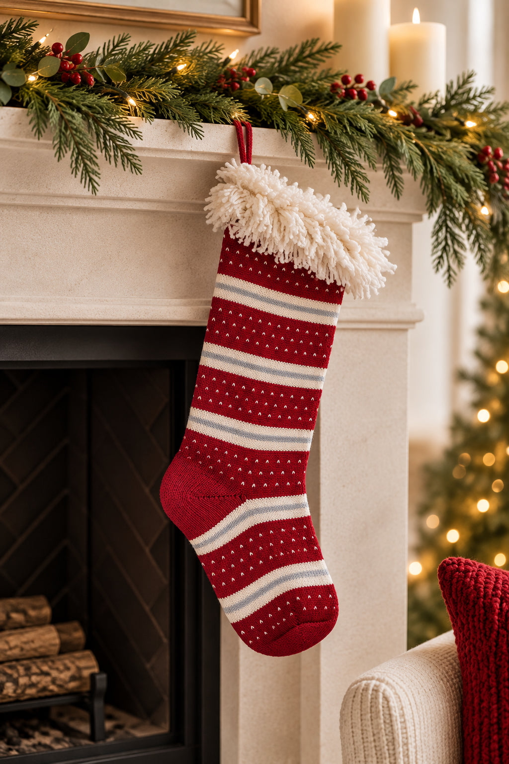Santa Cuff Stocking