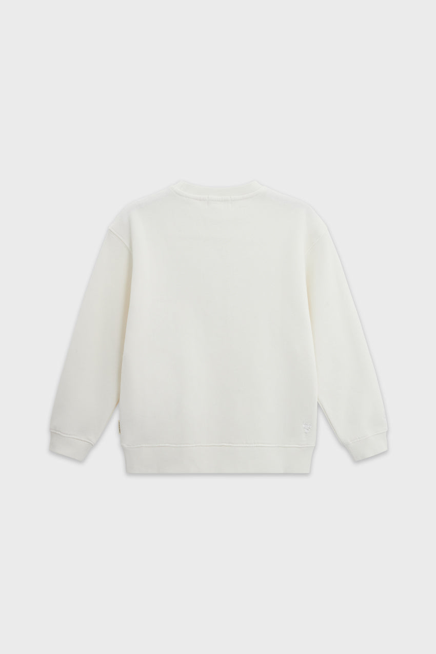 Relaxed Organic Fleece Sweatshirt With Sow Print