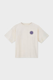 Relaxed Organic Cotton T-shirt With Sow Sun Print