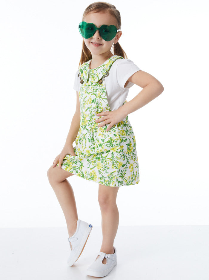 Ddxao Overall Dress - Ditsy