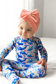 Knee-grip Ocean Slumber Convertible Footie