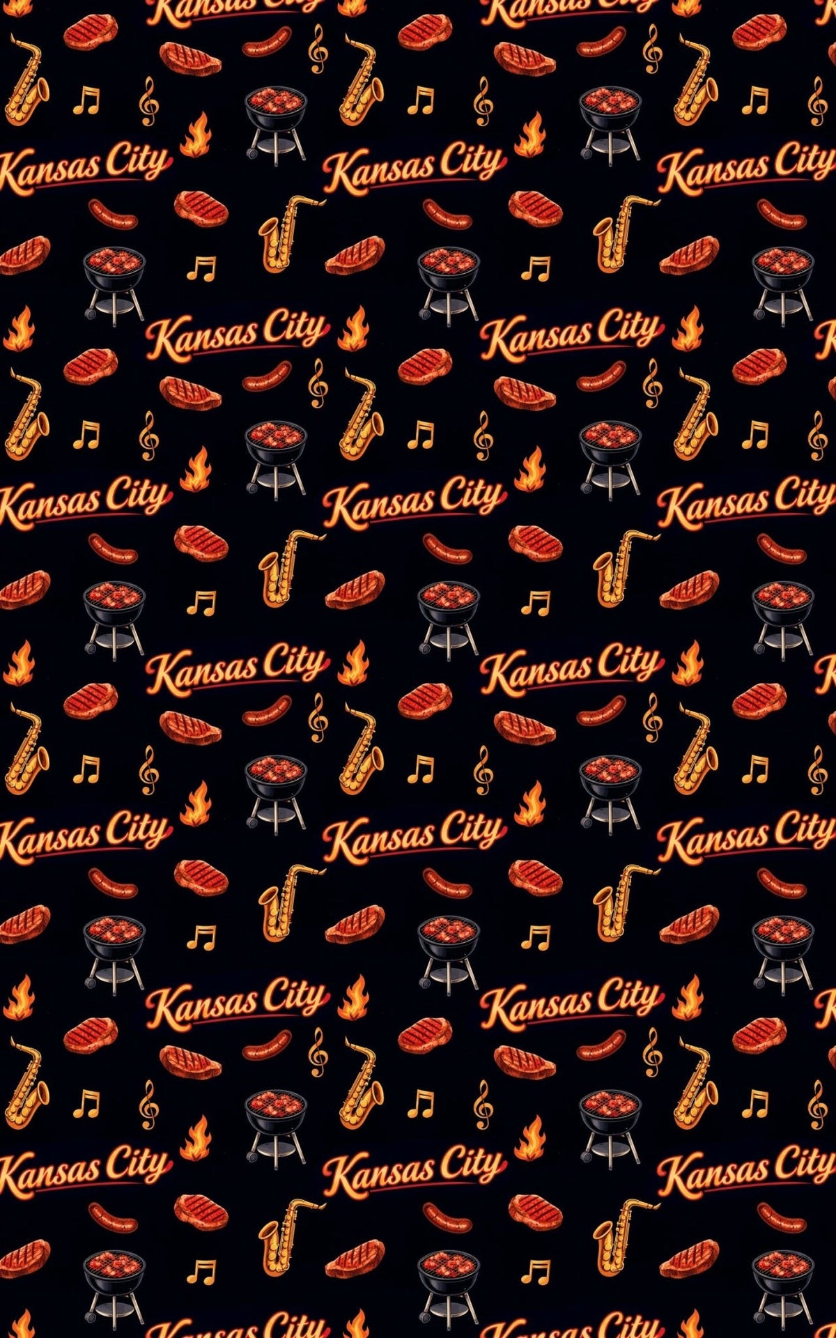 Kansas City Jazz & Bbq Wrapping Paper