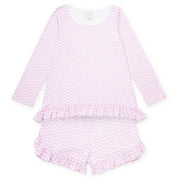 Kathryn Women's Pajama Short Set Pretty Pink Bows