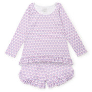 Kathryn Women's Pajama Short Set - Tennis Crest Pink