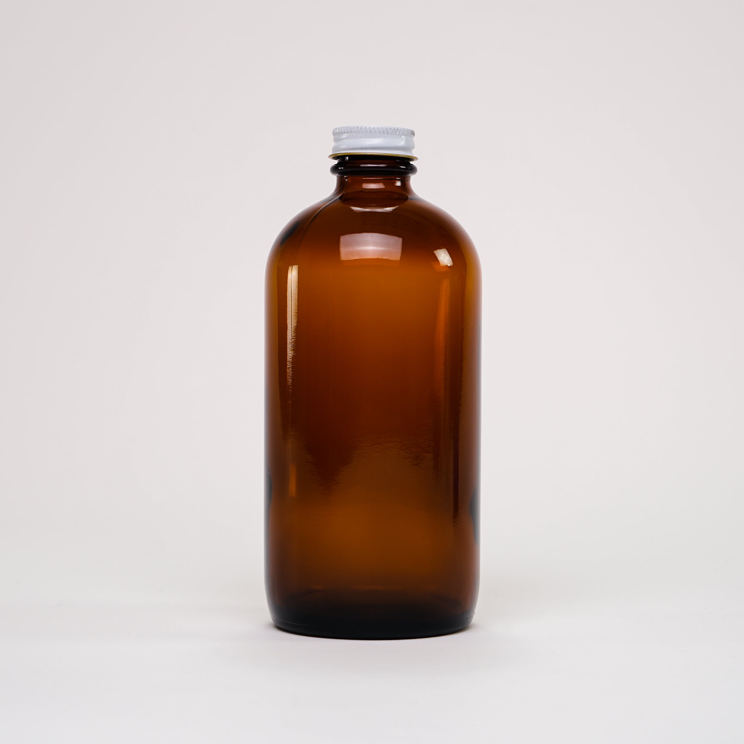 16 Oz Amber Glass Keeper Bottle | Metal Cap
