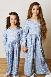 Kelly Blue Bow Jumpsuit