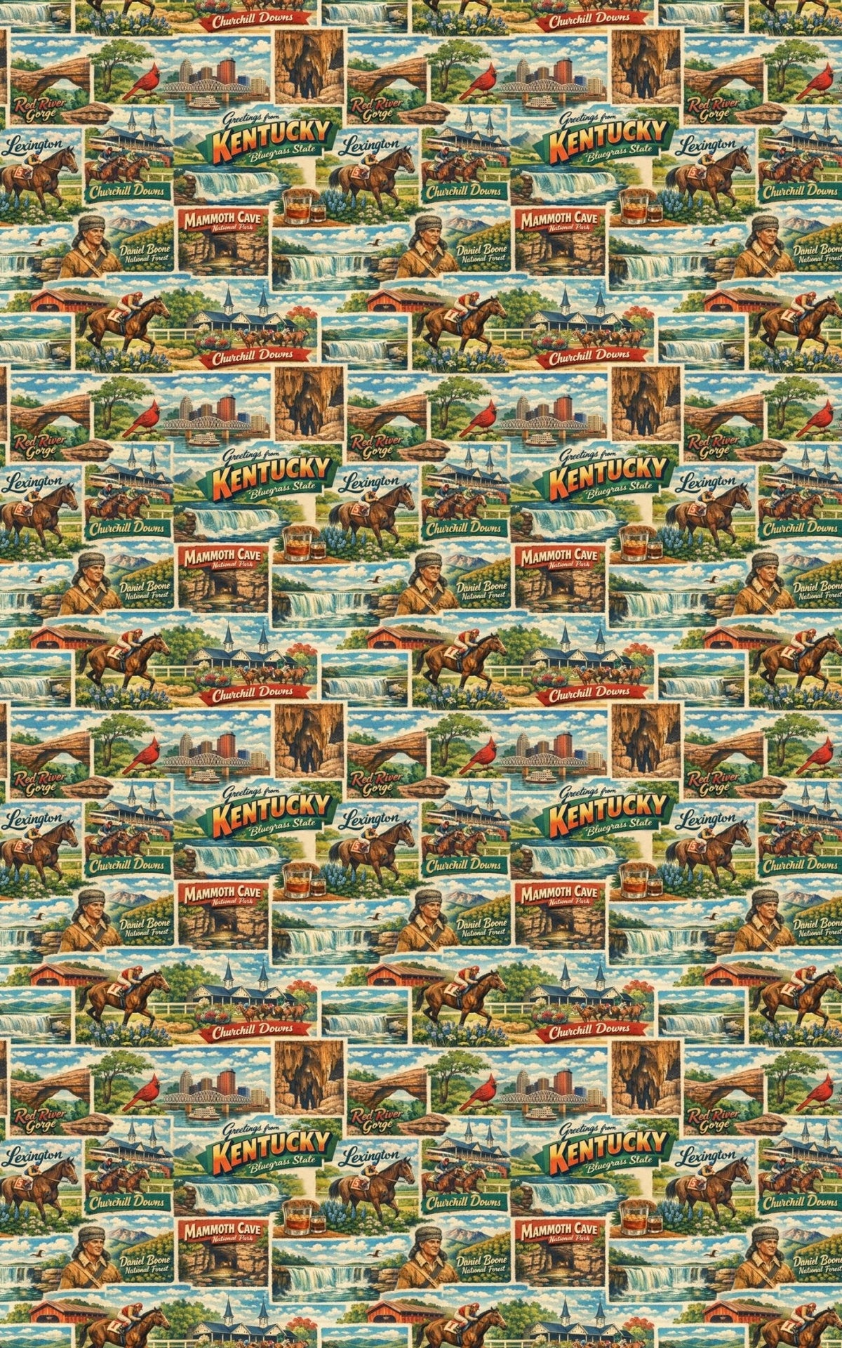 Kentucky Postcard Memories Wrapping Paper
