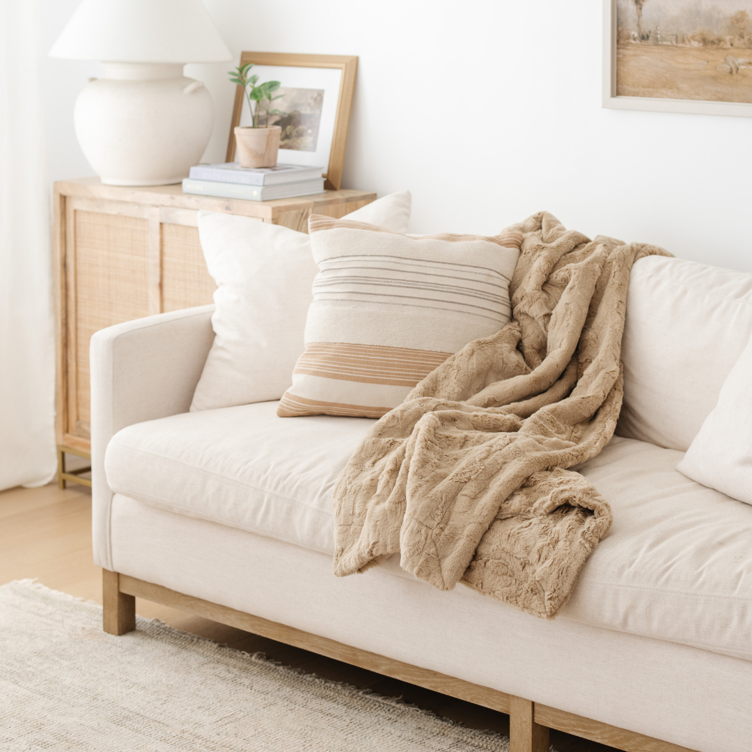 Patterned Faux Fur Throw Blankets