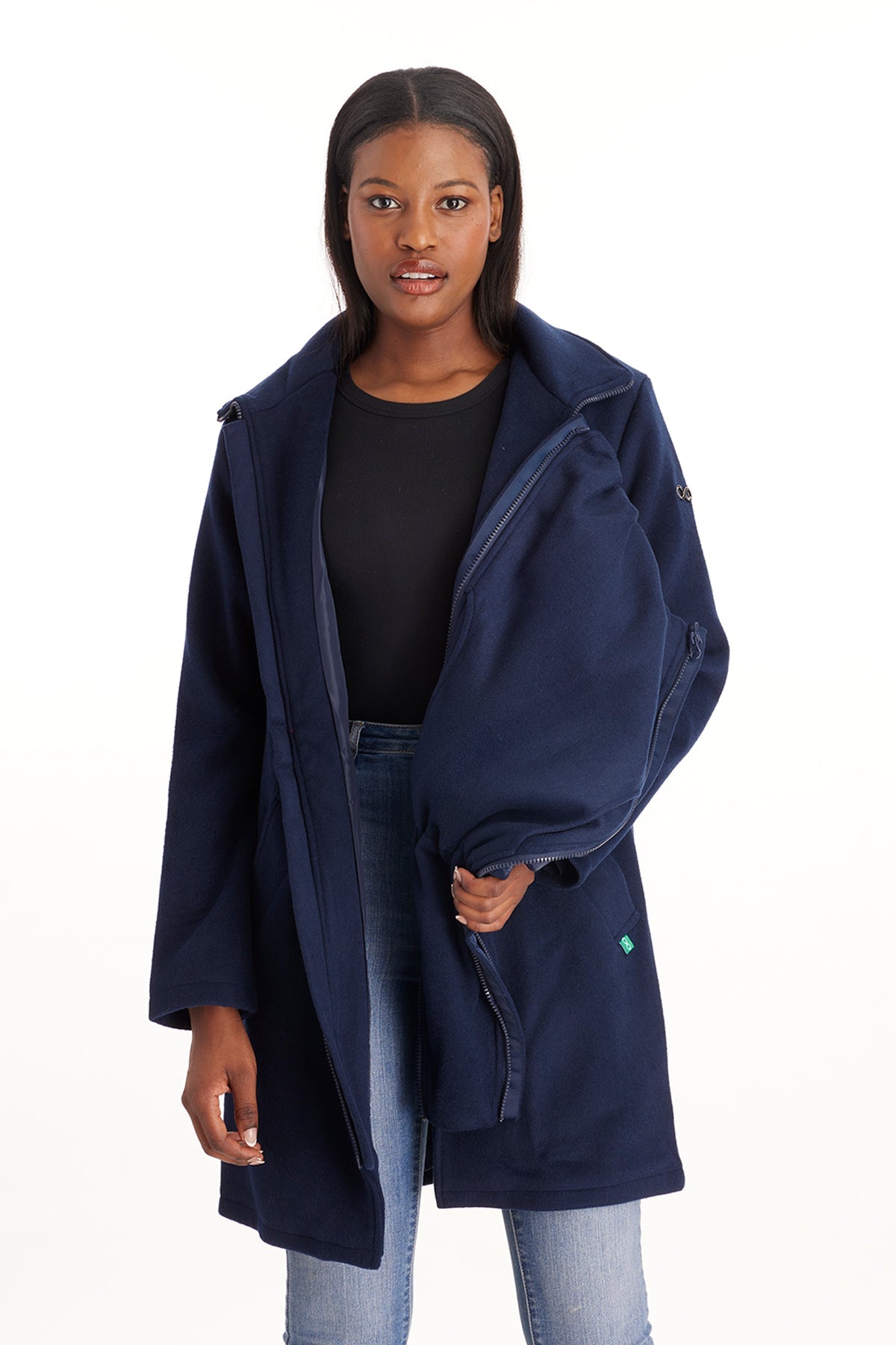 Khloe 3 In 1 Wool Maternity Coat Semi-fitted