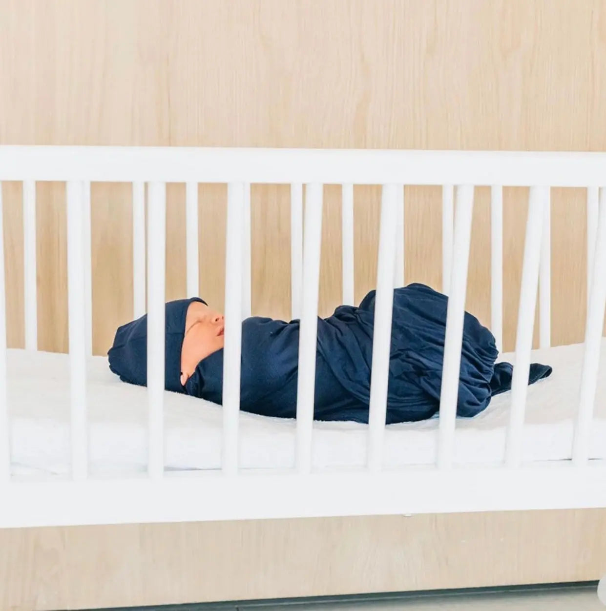 Swaddle Blanket And Hat Set - Navy Blue