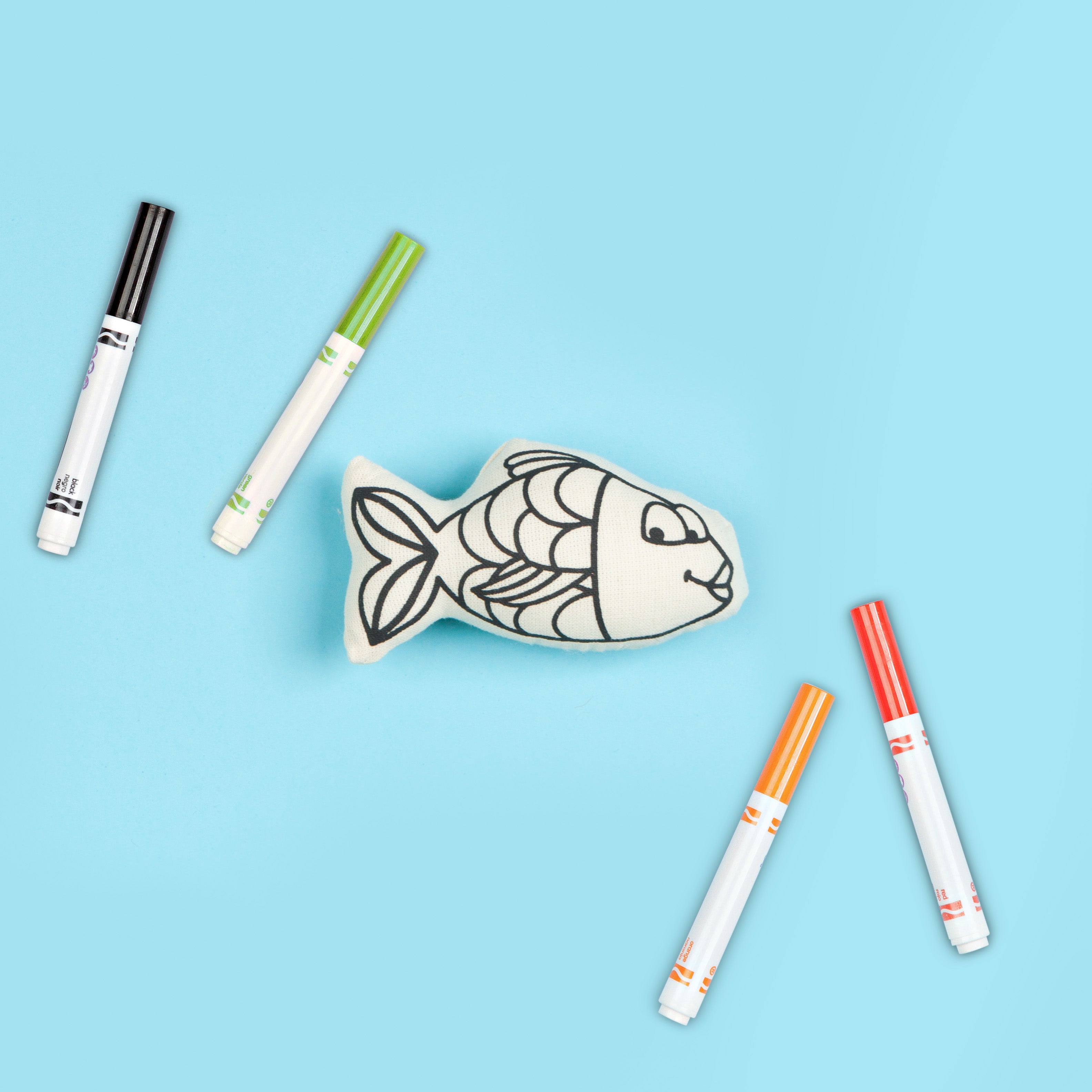 Sea Life Adventure Coloring Set - Starfish, Turtle & Fish | Kiboo Kids