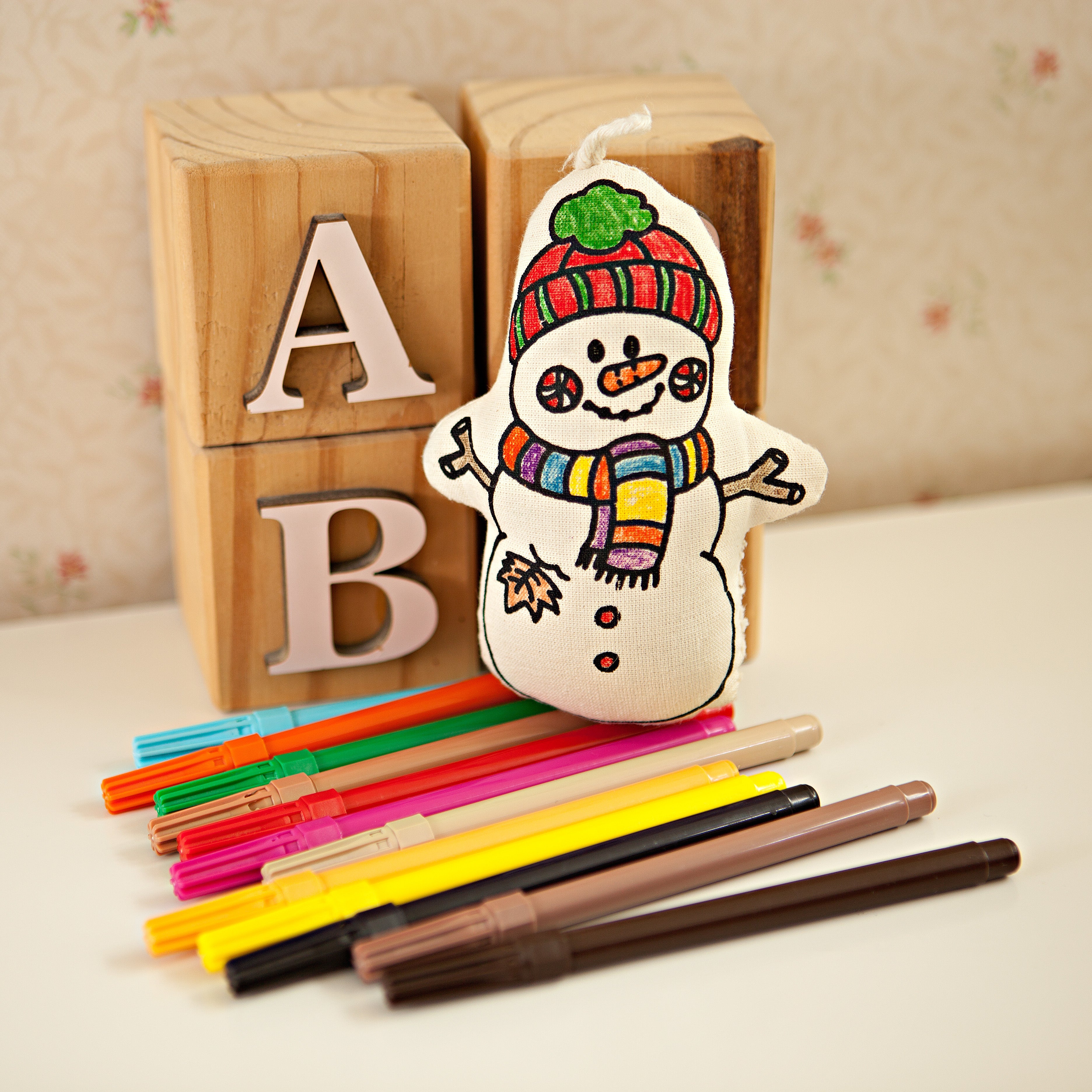 Ornaments For Coloring - Gingerbread Man And Snowman