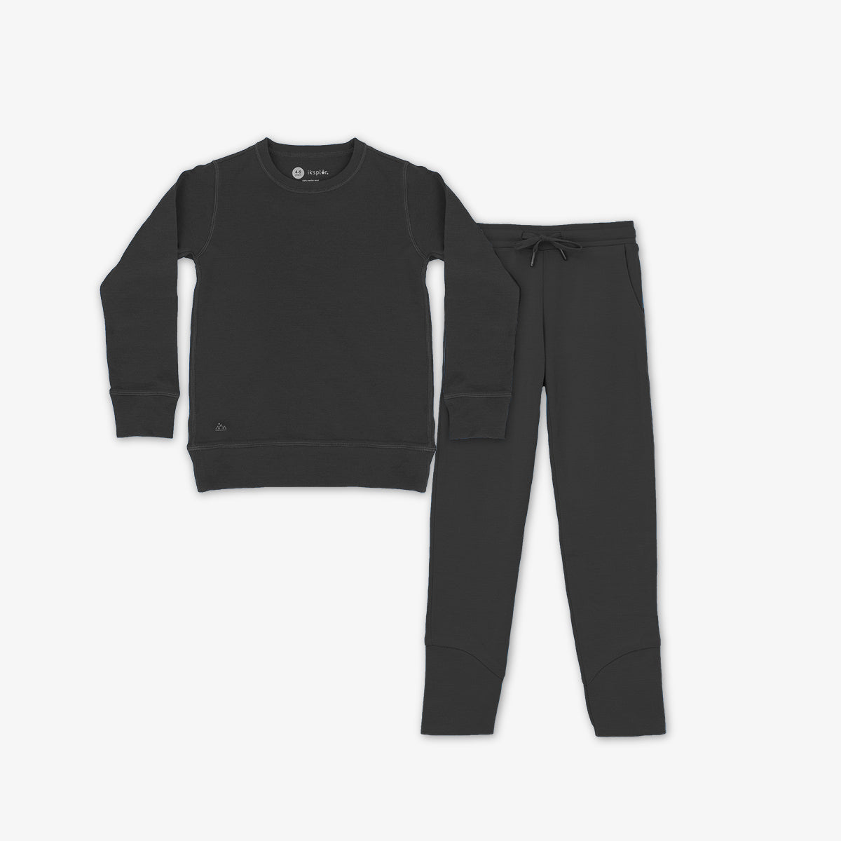 Kids Midweight Merino Jogger And Crew Set