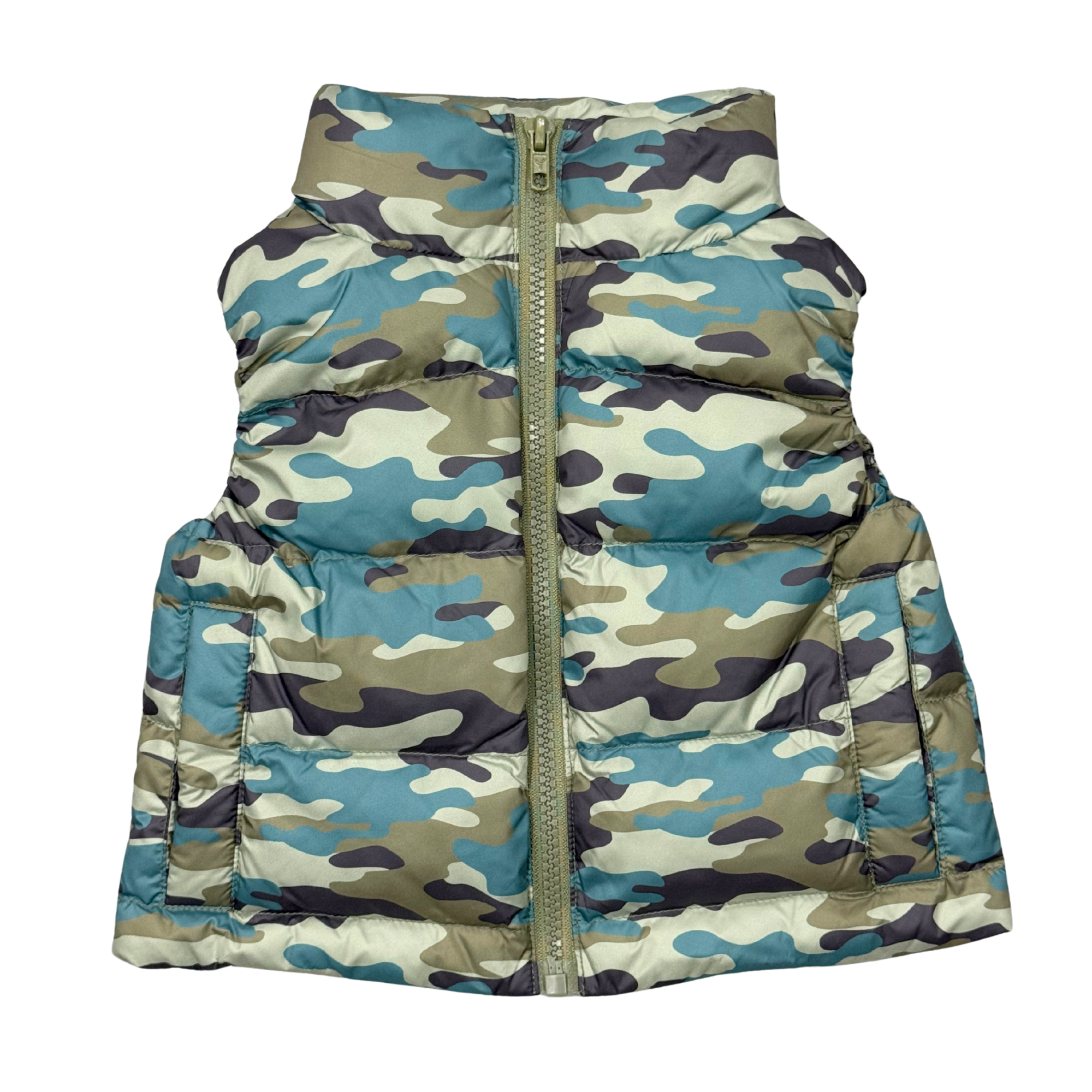 Boys Puffer Vest In Camouflage