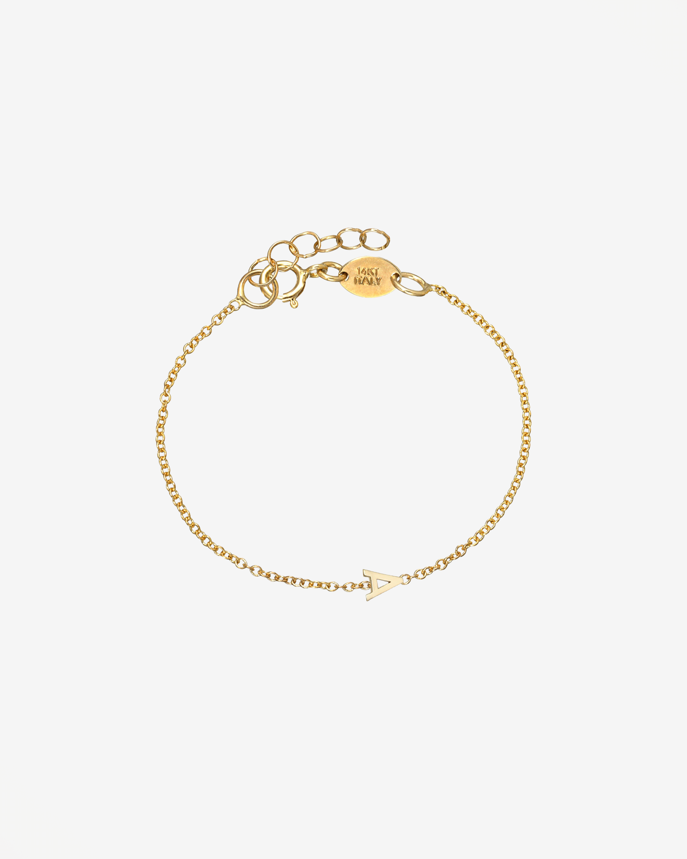 Kids 14k Gold Mini Initial Bracelet