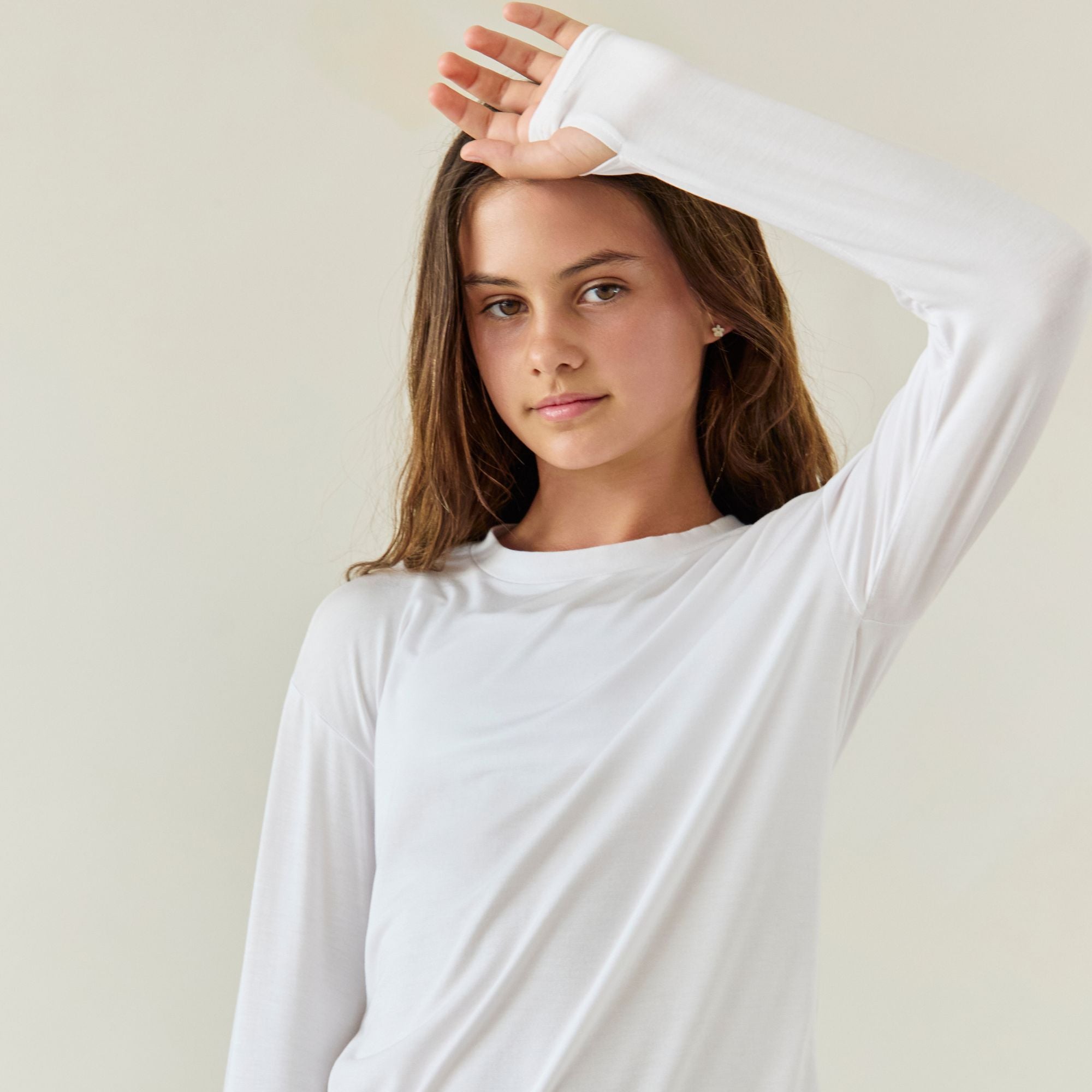 Kids’ Ultra Soft Tencel™ Micro Modal Long Sleeve Thumb-tee