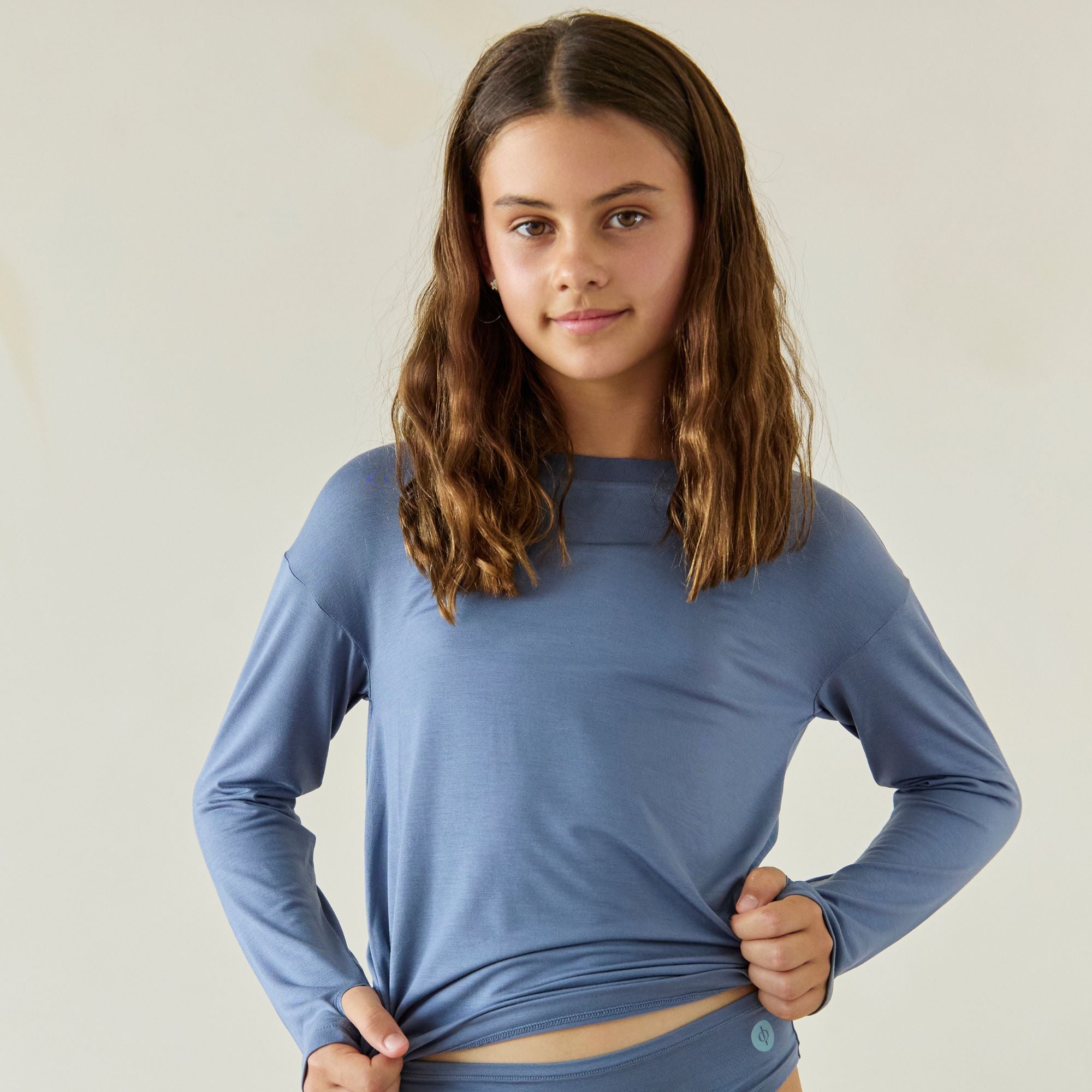Kids’ Ultra Soft Tencel™ Micro Modal Long Sleeve Thumb-tee