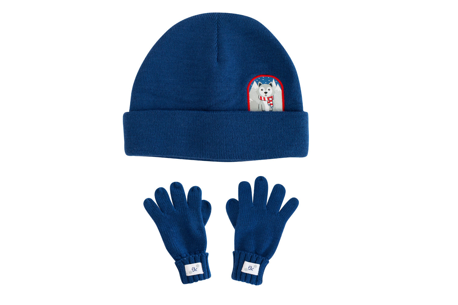 Toddler/kids Beanie & Gloves Set - Wolf