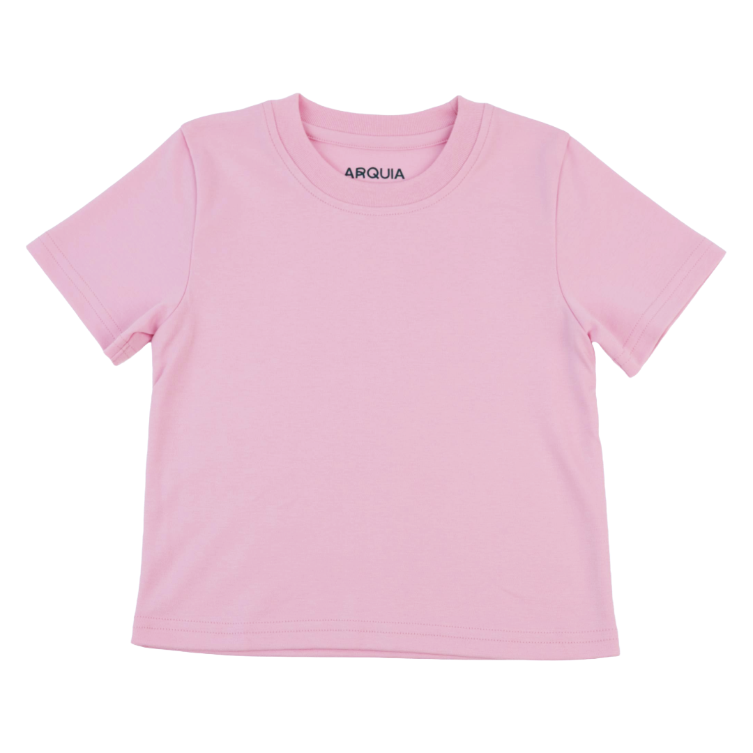 Kids Solid Tee In Pink