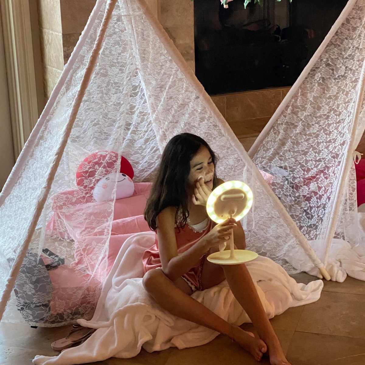 Dainty Lace Kids Teepee Tent, Children's Lace Tent