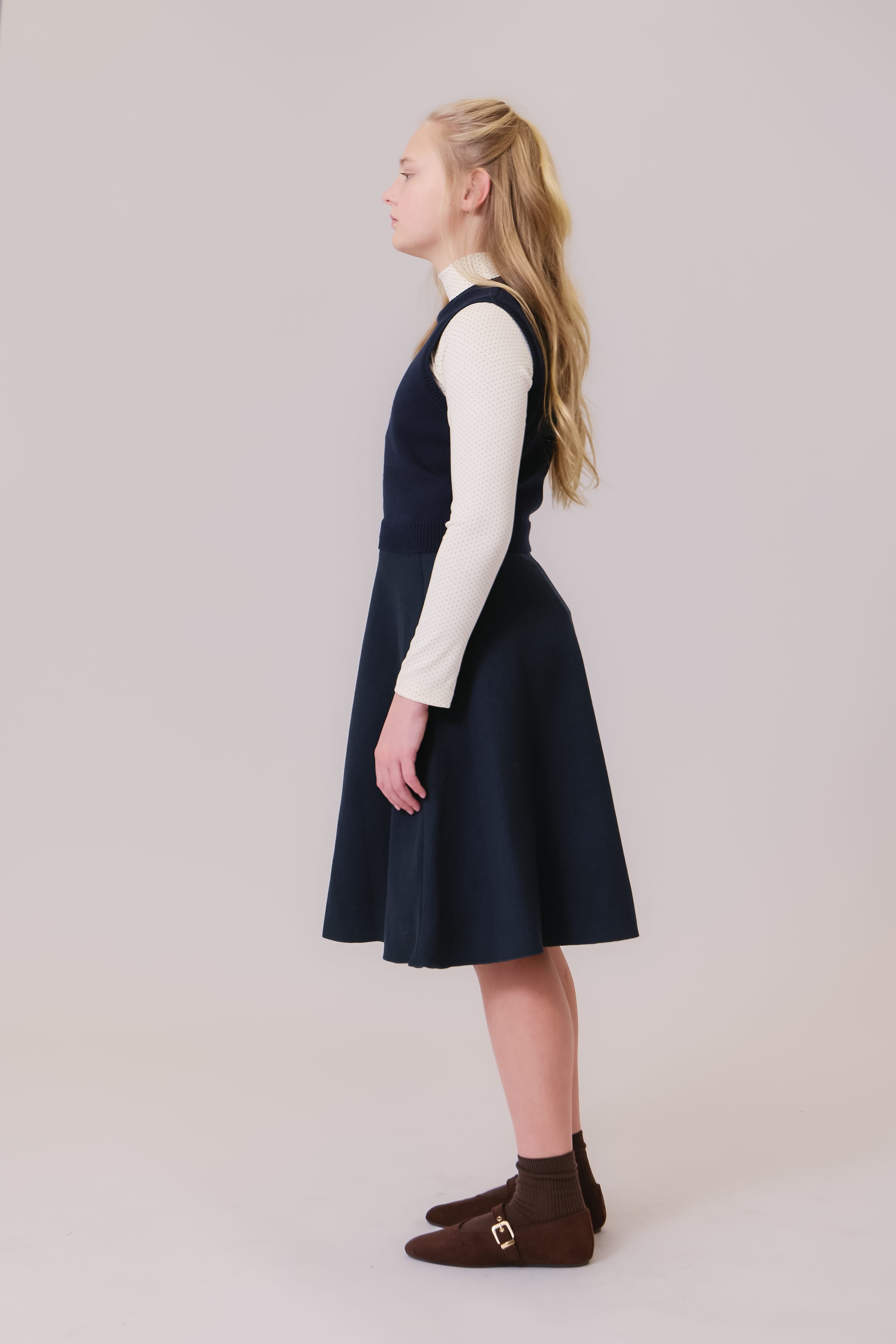 Sienna Circle Skirt - Navy
