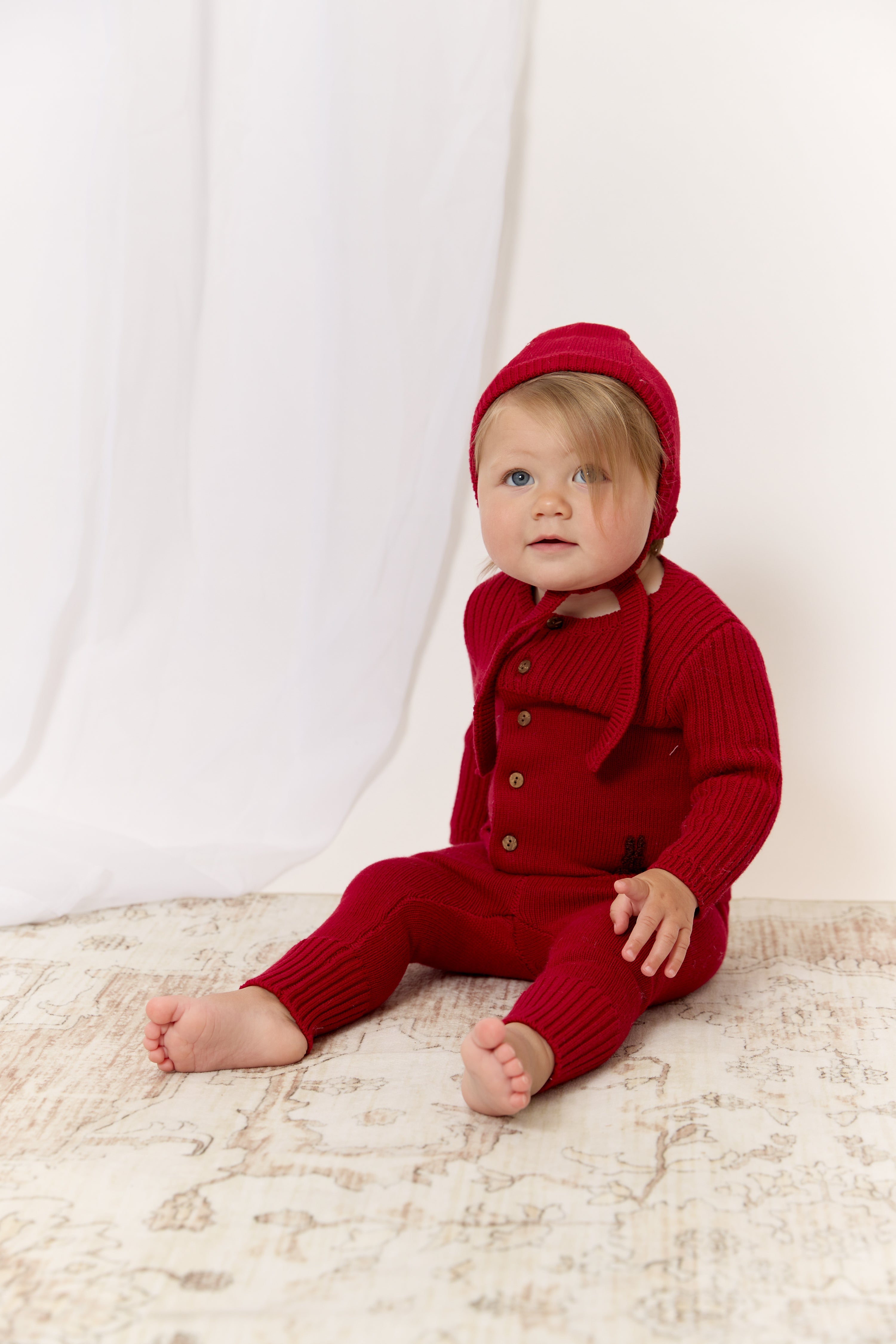 KIPP Collection Red Knit Bunny Cardigan And Pants Set – EasyTot