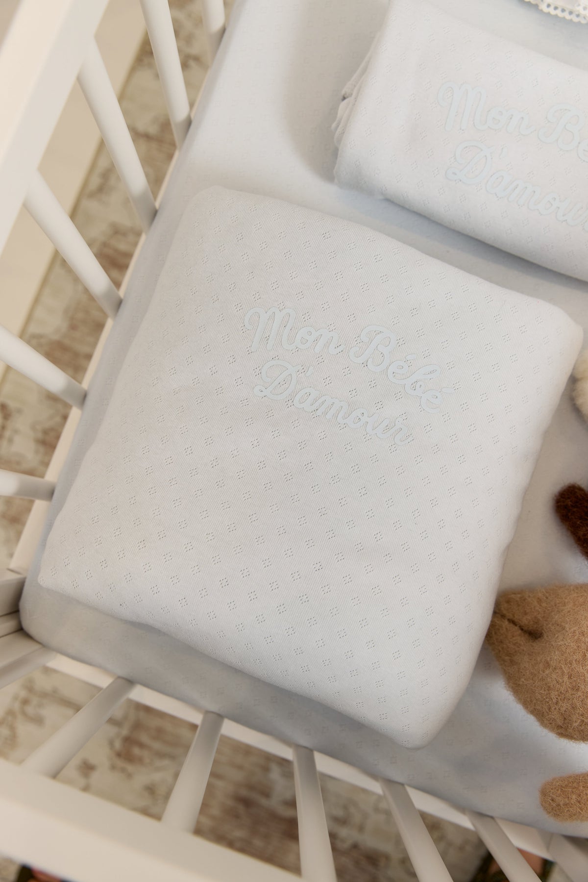 Mon Bebe Mini 4pc Crib Set - Blue