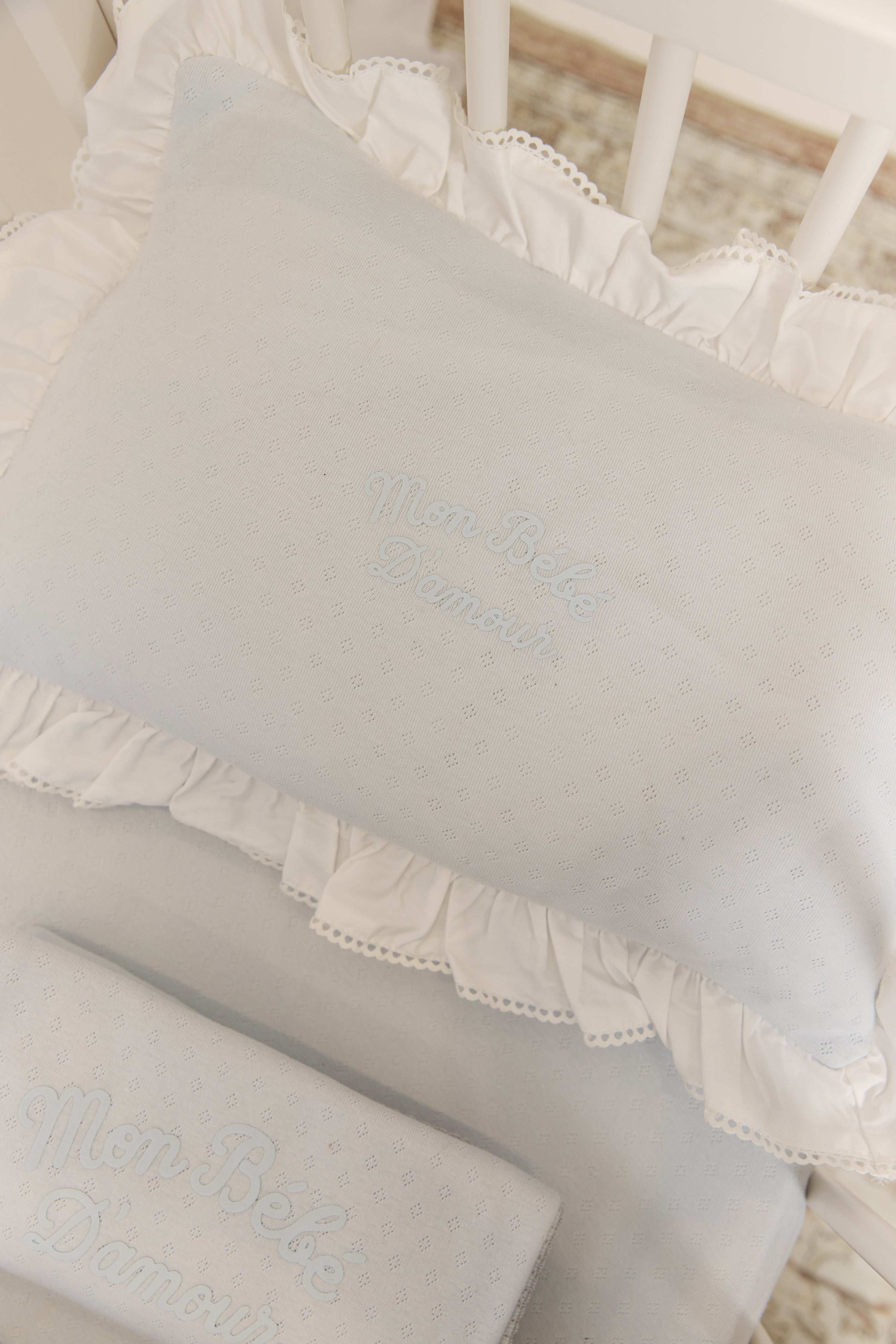 Mon Bebe Mini 4pc Crib Set - Blue