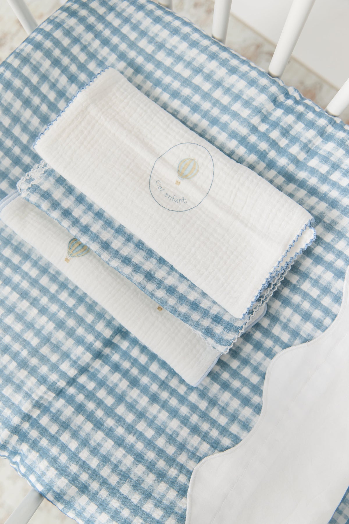 Ciel Enfant Burp Cloth Set Of 3 - Blue